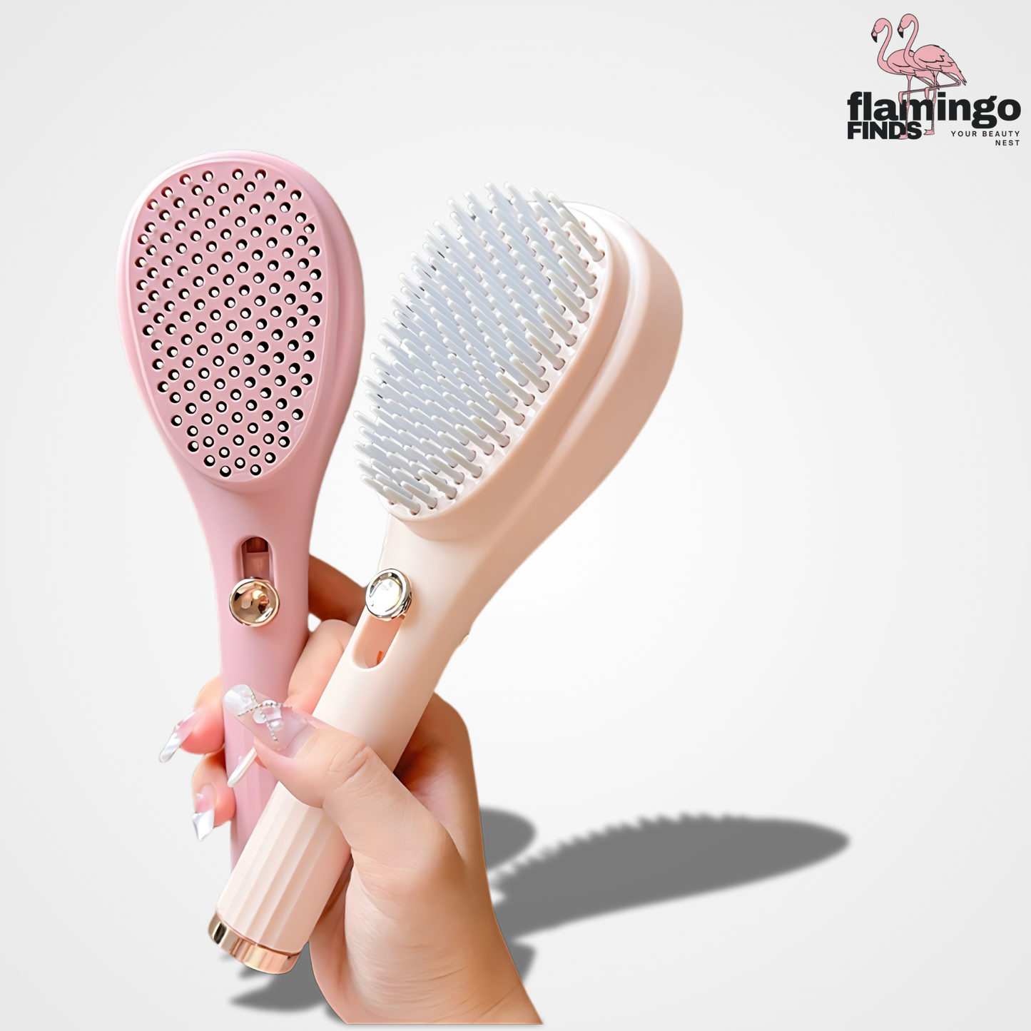 2-in 1 Tangle-less Comb and Massager (with Free nose Trimmer)