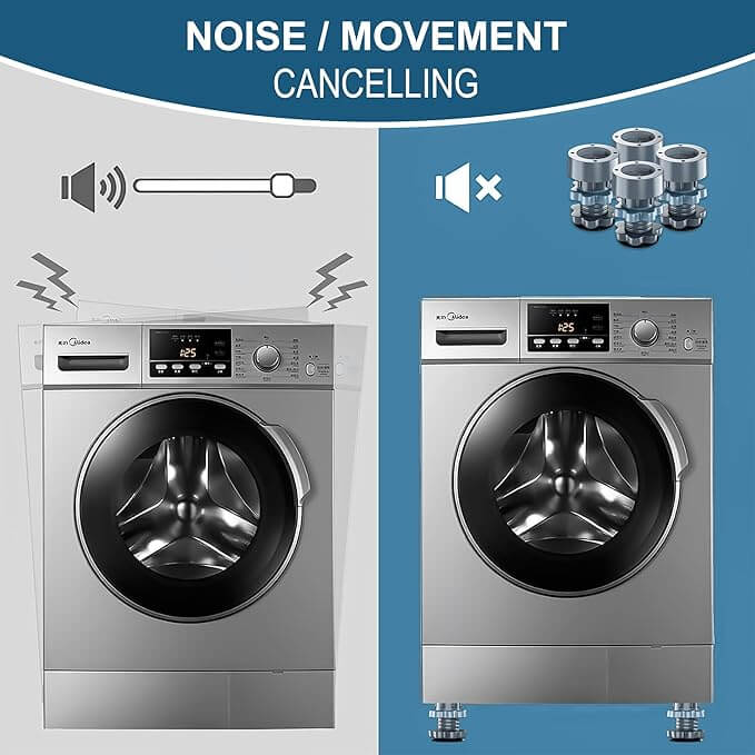 Adjustable Anti Vibration Washing Machine Feet Pads (Set of 4)