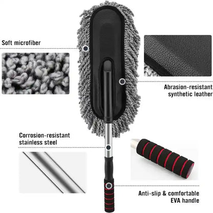 Horaa Extendable Microfiber Cleaning Brush For Car And Home Cleaning