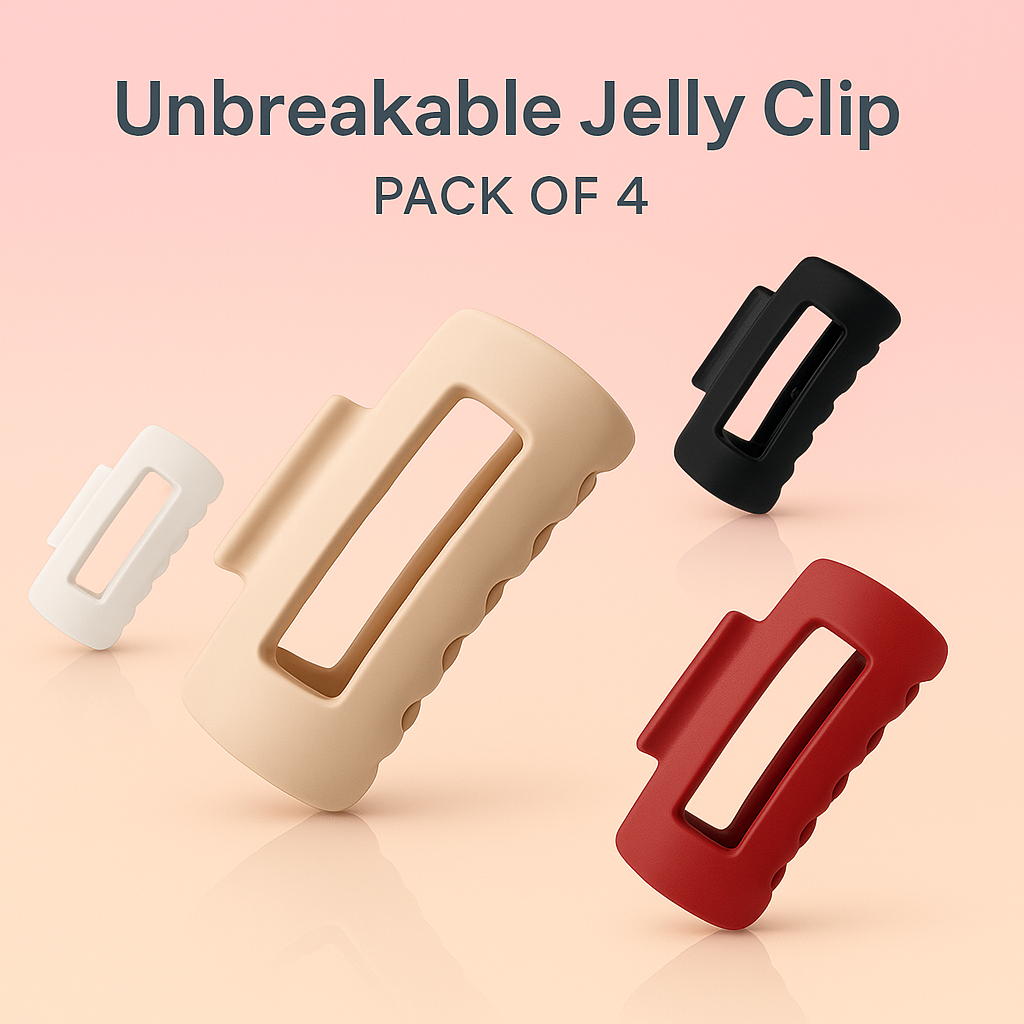 Unbreakable Soft And Safe Jelly Clip ( Pack Of 6 )