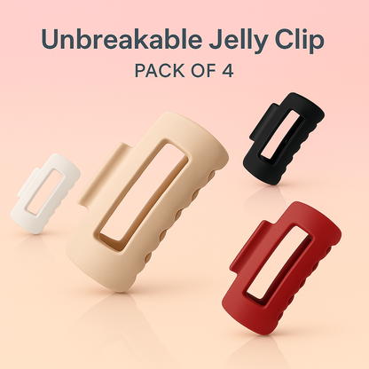 Unbreakable Soft And Safe Jelly Clip ( Pack Of 6 )