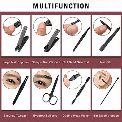 Manicure Set Nail Clippers, Stainless Steel Nail Scissors Grooming Kit